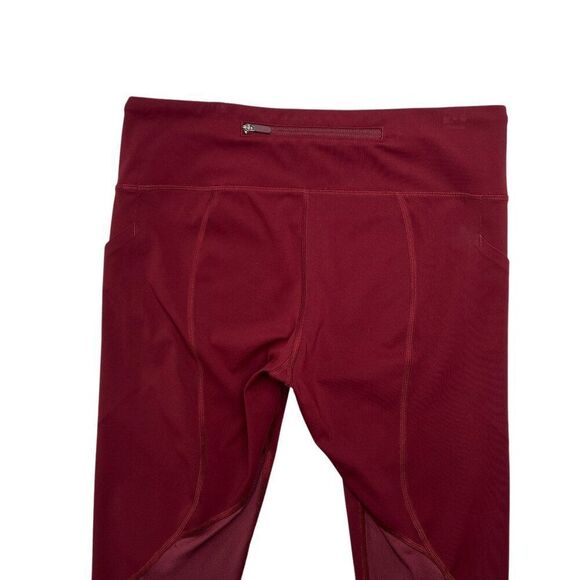 Lululemon Pace Rival Crop Leggings Women's Size 8 Cherry Cola Yoga Running - Picture 6 of 9